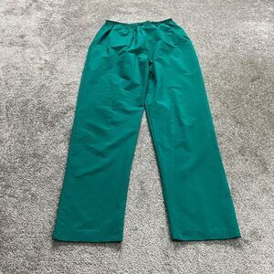 Gold Hanger Dress Pants Women Medium Green Elastic Waist Vintage Straight 26x28